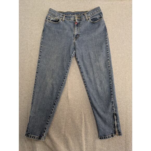 Ralph Lauren Denim Capri Jeans Womens Sz‎ 4 Ankle Zip Mid Rise Light Wash Blue - Picture 1 of 16